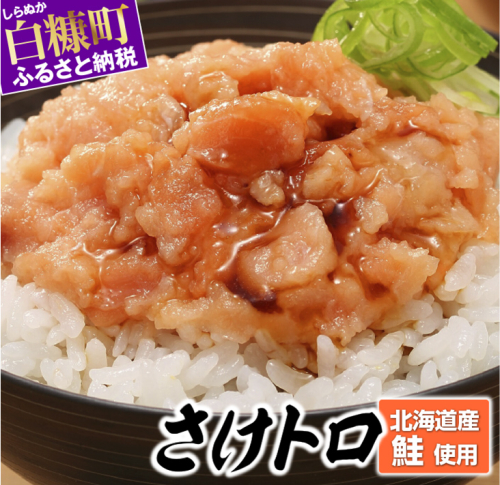 北海道産鮭使用「さけトロ」【40g×20パック（タレ付）】便利な食べきりパック 132020 - 北海道白糠町