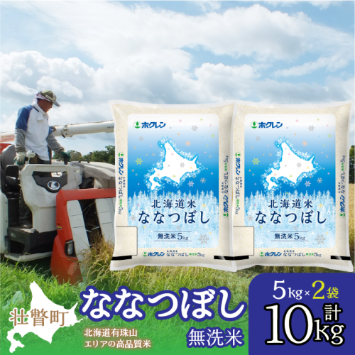 【令和6年産】（無洗米10kg）ホクレン北海道ななつぼし（5kg×2袋） SBTD119 1326377 - 北海道壮瞥町