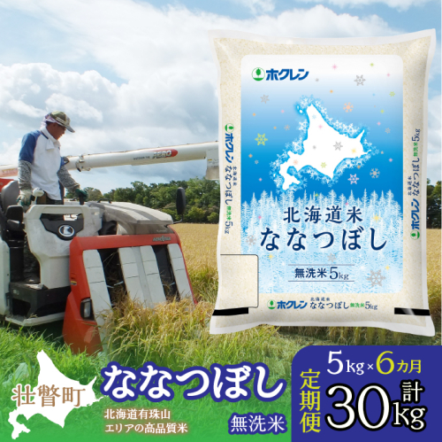 【令和6年産 6ヶ月定期配送】（無洗米5kg）ホクレン北海道ななつぼし SBTD117 1326390 - 北海道壮瞥町