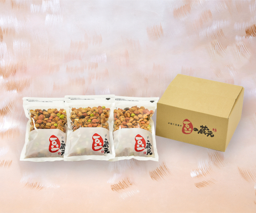 豆の蔵元　一番人気の蔵出し！「よりどりみどり」大袋（310g）×3パック　おかき 豆 豆菓子 せんべい 進物 お菓子 大容量 お豆 人気 送料無料 おいしい おつまみ あられ 1339416 - 大阪府河内長野市
