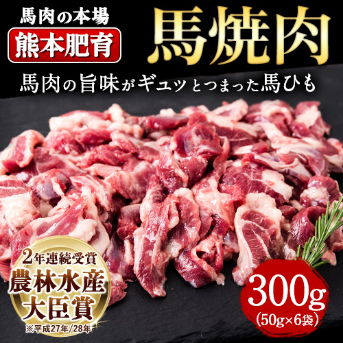馬ひも焼肉用300g(50g×6袋) 《90日以内に出荷予定(土日祝除く)》 肉 馬ひも 馬肉 熊本県長洲町 134006 - 熊本県長洲町