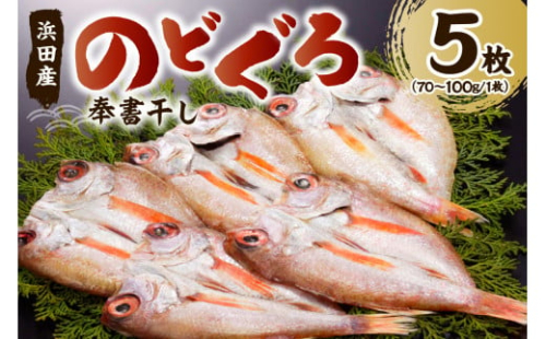 浜田特産 のどぐろの「奉書干し」5枚（70～100gサイズ） 魚介 魚介類 魚 開き 干物 のどぐろ 【061_1940】 1340404 - 島根県浜田市