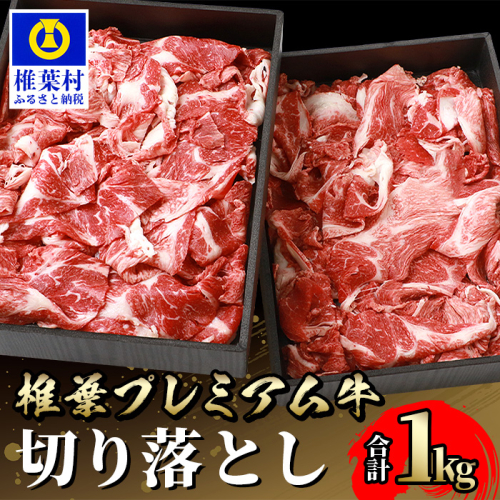 宮崎県産 椎葉プレミアム牛 切り落とし【1kg】 134116 - 宮崎県椎葉村