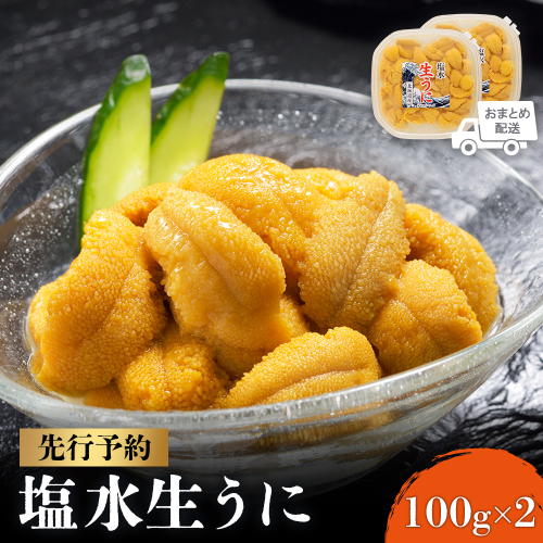 【6月上旬〜8月中旬発送予定】北海道産 塩水ウニ 100g×２【0211802】 1348193 - 北海道羽幌町