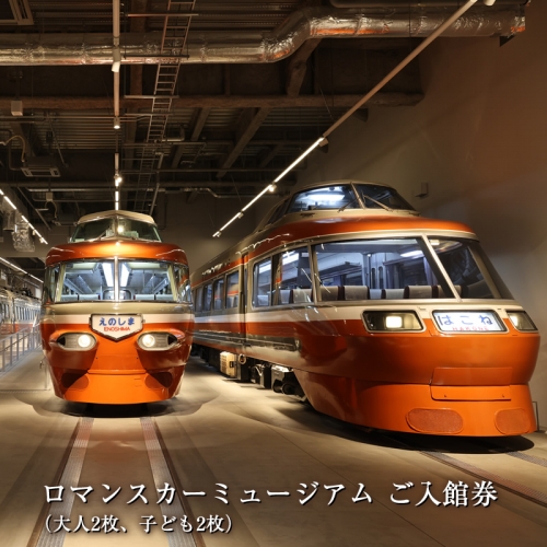 ロマンスカーミュージアム　ご入館券（大人2枚、子ども2枚）【 チケット 体験 鉄道ミュージアム 神奈川県 海老名市 】 1352832 - 神奈川県海老名市