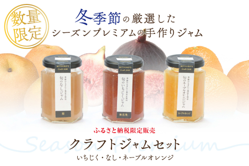 【先行予約】浜田市の季節の旬の果物を使ったクラフトジャムセット【限定】（いちじく・なし・ネーブルオレンジ） 加工品 果物 フルーツ ジャム ギフト 自家製  国産 有機砂糖 いちじく なし ネーブルオレンジ パン ヨーグルトセット 詰め合わせ 【187_1954】 1357321 - 島根県浜田市