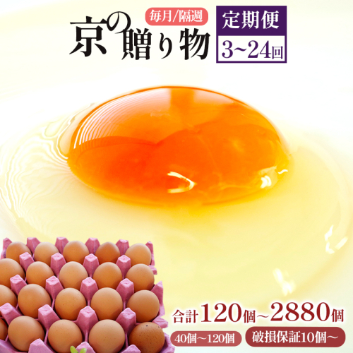 【定期便】 卵 120～2880個 無選別 MS～LL 京の贈り物 20個×2パック 20個×4パック 20個×6パック 毎月3回/6回/12回 隔週6回/8回/12回/24回 割れ保証含む 18,000～312,000円 選べる 容量 たまご 赤卵 新鮮 直送 たくさん 卵の定期便 1368128 - 京都府舞鶴市