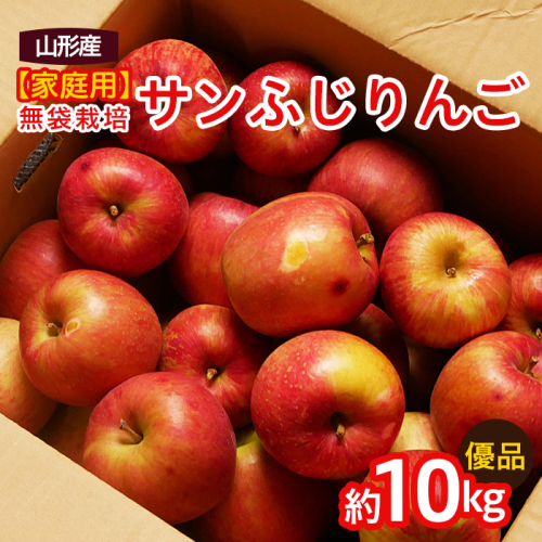 【家庭用】無袋栽培ふじりんご 優品 約10kg入り りんご リンゴ 林檎 フルーツ 果物 くだもの 10キロ 送料無料 山形  FY25-901 136817 - 山形県山形市