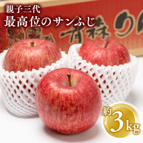 【1月発送】 親子三代最高位のサンふじ 約3kg【全国ふじコンテスト最高賞受賞農園・平川市広船産りんご】 1368684 - 青森県平川市