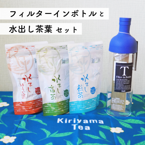 土佐霧山茶 水出し緑茶 フィルターインボトル セット ハリオ フィルターインボトル 緑茶 ティーバッグ 水出し 136904 - 高知県日高村