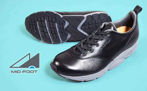 MIDFOOT ( ミッドフッド ) 紳士靴 レザースニーカー MF002JM ( ブラック ) 4E　【 ファッション 靴 シューズ スニーカー メンズ 】 【 お洒落 レザーシューズ オイルレザー 快適 履き心地 】  1370114 - 奈良県大和郡山市