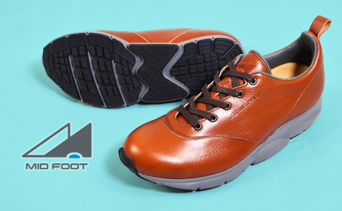 MIDFOOT ( ミッドフッド ) 婦人靴 レザースニーカー MF002JL ( ブラウン ) 4E　【 ファッション 靴 シューズ スニーカー レディース 】 【 お洒落 レザーシューズ オイルレザー 快適 履き心地 】  1370128 - 奈良県大和郡山市