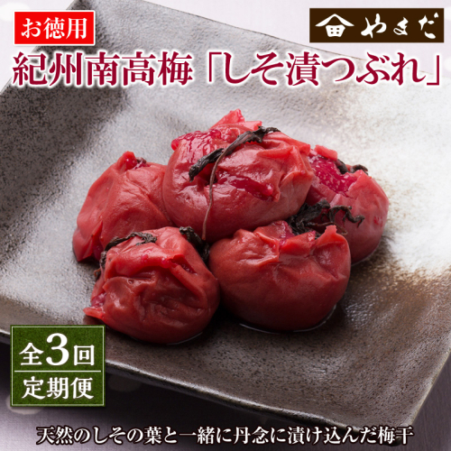 【定期便3回】紀州南高梅しそ漬つぶれ(塩分約15%) 1384382 - 和歌山県御坊市