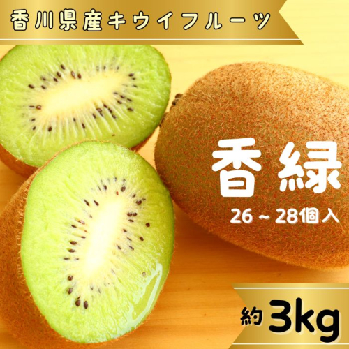 香緑(キウイフルーツ)3.0kg 26～28個【予約受付中！令和6年11月中旬頃より発送！】【A-112】 1386714 - 香川県多度津町