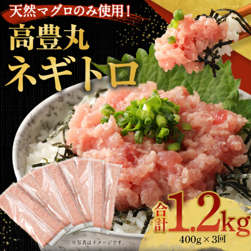 高豊丸ネギトロ４００ｇ【３回定期便】 天然 鮪 高知 まぐろたたき ねぎとろ 冷凍 小分け 便利 138945 - 高知県室戸市