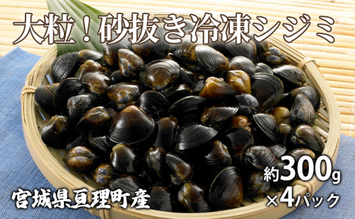 大粒!砂抜き冷凍シジミ約300g×4 1395707 - 宮城県亘理町