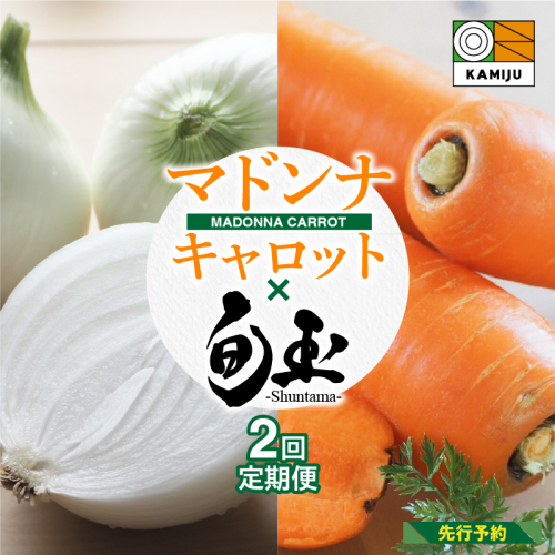 ＜フジテレビ『どっちのふるさと？』で紹介されました！＞ にんじん 新玉ねぎ 定期便 2回　旬の美味しい季節にお届け マドンナキャロット 旬玉　H105-130 140307 - 愛知県碧南市