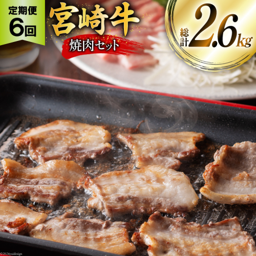 牛肉 定期便 宮崎牛焼肉セット 6ヶ月定期便 [ミヤチク 宮崎県 美郷町 31au0089] 冷凍 焼肉 小分け 個包装 牛 牛肩ロース 牛ウデ 牛モモ 1424054 - 宮崎県美郷町