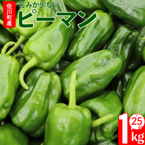 <毎年5月下旬頃~11月頃まで発送予定><ピーマン>1kg さらら 高知 野菜 夏 苦みが少ない 佐川町産 1435844 - 高知県佐川町
