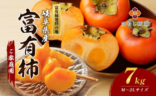 【訳アリ】はやし柿園のご家庭用 富有柿 M～2Lサイズ 7kg 高糖度 濃厚 秋の味覚 ご自宅用 ご家庭用 1445232 - 岐阜県瑞穂市