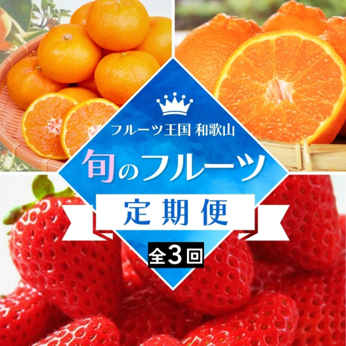 【全3回定期便】フルーツ大国和歌山よりお届け！旬のフルーツ定期便A【田村みかん・まりひめ・紀州デコ】 / フルーツ 果物 みかん いちご  旬 定期便  【tkb350】 1450435 - 和歌山県新宮市