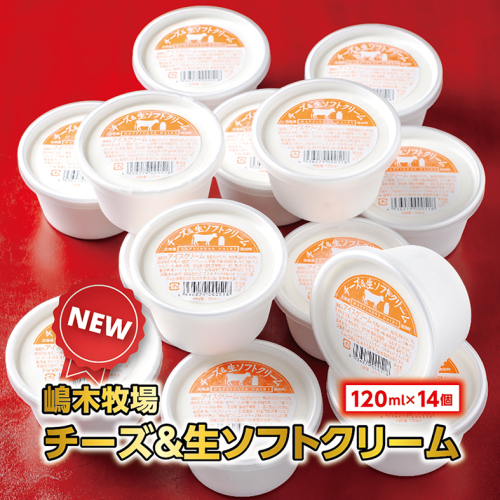 北海道 牧場のチーズ＆生ソフトクリーム 14個 アイスクリーム アイス スイーツ 池田町 ジェラート ギフト ソフトクリーム 120ml×14個 国産 1459674 - 北海道池田町