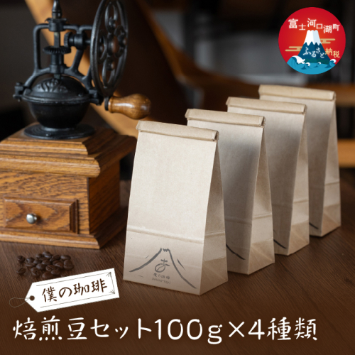 焙煎豆セット100g×4種類 FDQ006 1466628 - 山梨県富士河口湖町