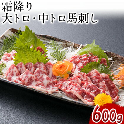 大トロ中トロ馬刺し盛り 600g 南阿蘇L（阿蘇牧場）《30日以内に出荷予定(土日祝除く)》馬刺し 熊本 南阿蘇村 大トロ 中トロ 食べ比べ 馬肉 霜降り 1488090 - 熊本県南阿蘇村