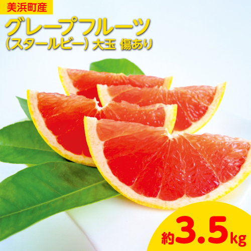 美浜町産グレープフルーツ(スタールビー)大玉 傷あり 約3.5kg ※2025年4月下旬~7月下旬頃に順次発送 1493890 - 愛知県美浜町