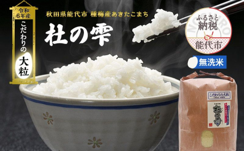 令和7年産 新米 米 お米 《定期便6ヶ月》【無洗米】秋田県産 あきたこまち あきた種梅産こまち 杜の雫 こだわりの大粒 4.5kg×6回 合計27kg 1501226 - 秋田県能代市