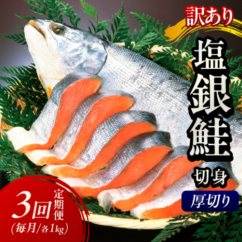 お手軽！絶品！厚切り　塩銀鮭切身 約1kg（プロトン凍結　訳あり　不揃い）　定期便　月1回×3ヵ月＜わけあり銀鮭／ふぞろい銀鮭／分厚い銀鮭／冷凍銀鮭／規格外銀鮭／銀鮭小分け＞
 1505803 - 京都府京丹後市