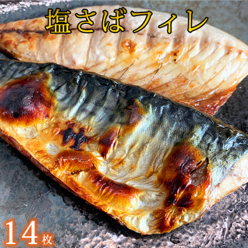 塩さばフィレ14枚入(真空パック入)◇ 151210 - 和歌山県美浜町
