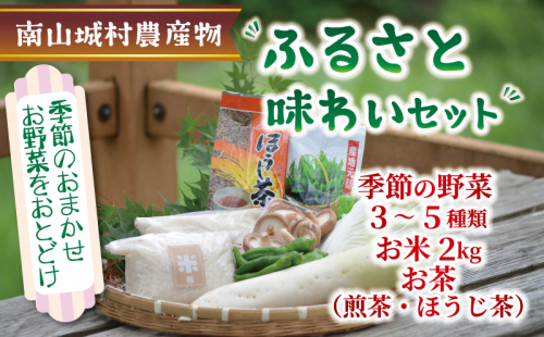 産地直送！！南山城村ふるさと味わいセットB【村のお野菜・お茶・お米】 詰合せ 季節の野菜  151564 - 京都府南山城村
