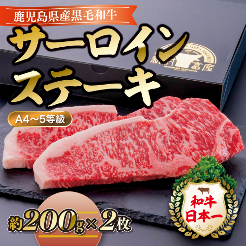 ＜A4～5等級＞鹿児島県産黒毛和牛サーロインステーキ(計約400g・約200g×2枚) 15213 - 鹿児島県肝付町