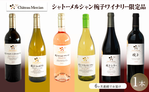 ワイン シャトーメルシャン椀子ワイナリー限定品 毎月1本届く 6ヶ月定期便 上田市 お取り寄せ 赤 白 ロゼ 1570534 - 長野県上田市