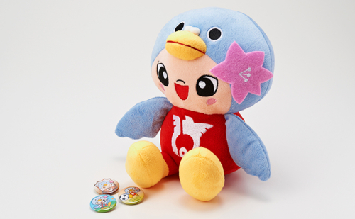 鳩山町イメージキャラクター「はーとん」と缶バッジ3個 日用品 15844 - 埼玉県鳩山町