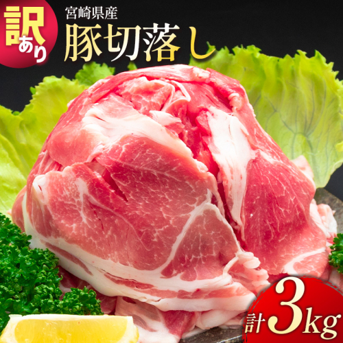 <配送月が選べる!!>「訳あり」宮崎県産 豚切落し 3kg【B498】 1597654 - 宮崎県新富町