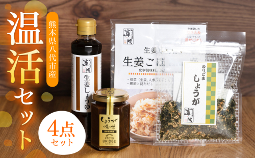 温活セット　生姜を使った加工品4点セット 1626668 - 熊本県八代市