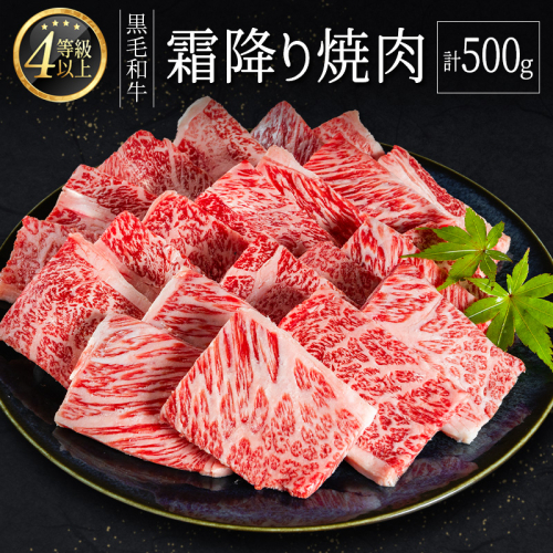 ＜肉質等級4等級以上＞黒毛和牛 霜降り 焼肉 計500g 牛肉 BBQ 国産 宮崎県産【B651-30】 1641108 - 宮崎県新富町