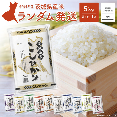 K2464【令和6年産】※ランダム※ お米 5kg  茨城県産 白米 1662158 - 茨城県境町