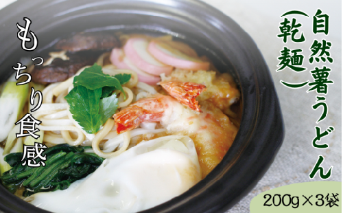 自然薯うどん(乾麺)200g×5袋 岩手県産 蕎麦 じねんじょ めんつゆ 年越しそば 麺 麺類 1687518 - 岩手県平泉町