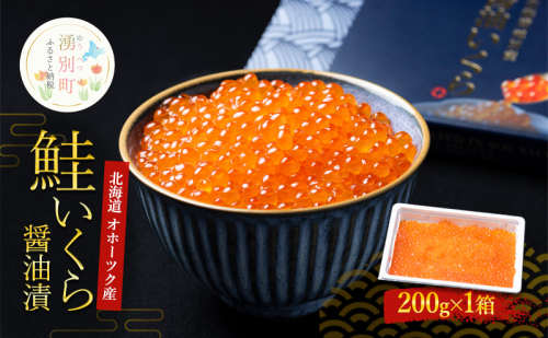 北海道 オホーツク産 鮭いくら醤油漬 200g×1箱 イクラ いくら ご飯のお供 1697320 - 北海道湧別町