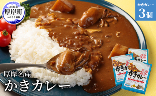 厚岸名産 かきカレー 200g×3個 北海道 牡蠣 カキ かき カレー レトルトカレー レトルト食品 1697933 - 北海道厚岸町
