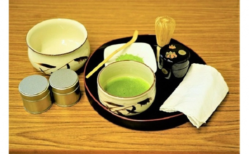 【京都のお茶処からお届け～おうち時間に～】おうちで特上抹茶を味わうオンライン体験セット（茶器セット付） 飲料類 体験チケット  171819 - 京都府南山城村