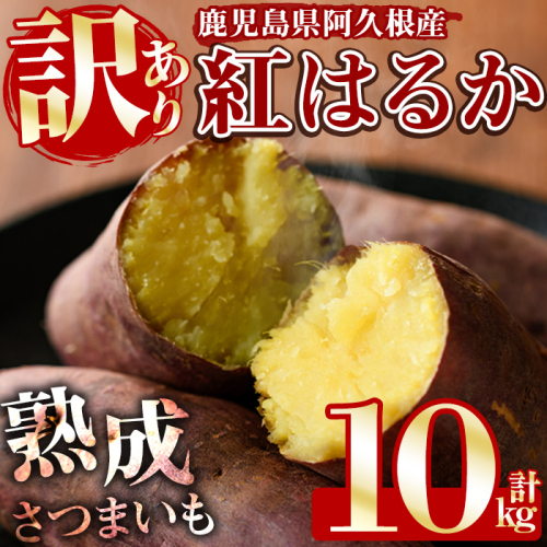 ＜先行予約受付中！2025年10月上旬以降順次発送予定＞訳あり！鹿児島県産さつまいも「紅はるか」(計10kg) 大容量 国産 熟成 詰め合わせ 野菜 さつま芋 焼芋 鹿児島産 大小混合 期間限定 常温保存【合同会社グッドフィールド】akn056-08 172041 - 鹿児島県阿久根市