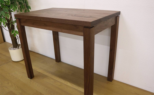 無垢家具　テーブル　シンプルデスク　机　ウォールナット　800×500　在宅ワーク用　 1～2人用 雑貨 日用品 天然木  174535 - 岐阜県揖斐川町