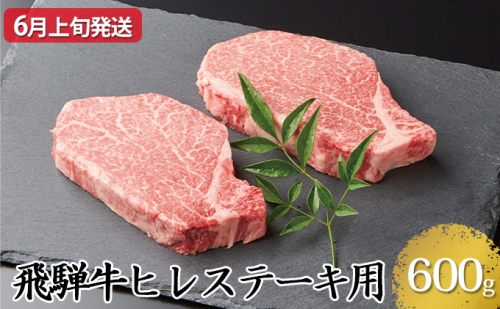 【6月上旬発送】飛騨牛ヒレステーキ用600g(5等級・冷凍) 174543 - 岐阜県輪之内町