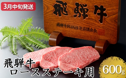 【3月中旬発送】飛騨牛ロースステーキ用600g(5等級・冷凍) 174549 - 岐阜県輪之内町