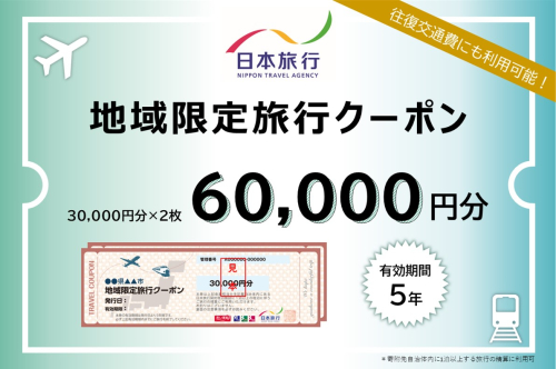 北海道倶知安町　日本旅行　地域限定旅行クーポン60,000円分 ツアー 宿泊 旅行 交通 5年 トラベル 宿泊券 チケット スキー スノボ 旅行券 観光 北海道 旅行 ニセコ 倶知安町  1757101 - 北海道倶知安町