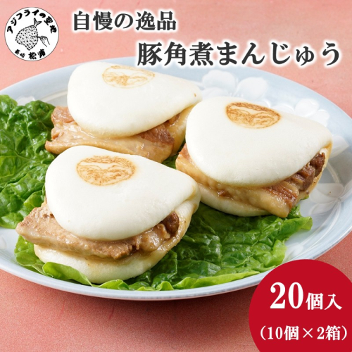 自慢の逸品、豚角煮まんじゅう20個(１箱10個入り×2箱）( 角煮 角煮まんじゅう 豚角煮 角煮まん 個包装 中華 )【C5-026】 1770545 - 長崎県松浦市